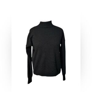 Madewell Black Cropped Cashmere Mock Neck Pullover Sweater -XS